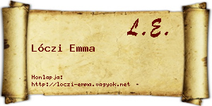 Lóczi Emma névjegykártya