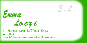 emma loczi business card
